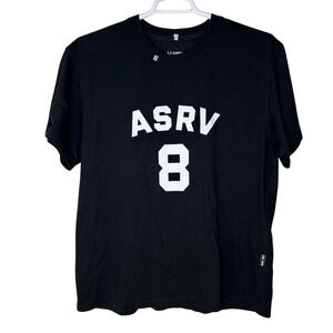 ASRV Shirt Mens‎ Medium Black OTWR Poem Graphic Gym Athletic Limited Edition EUC
